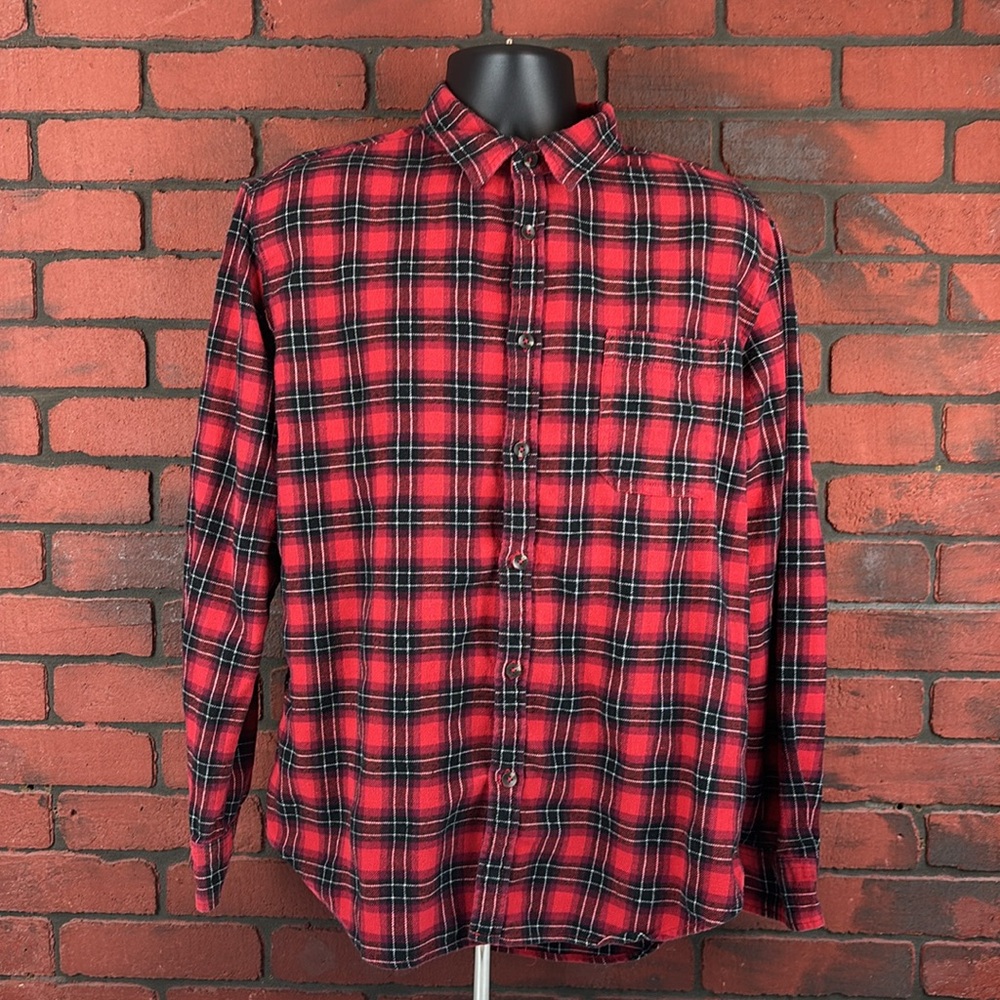Knox & Lane Shirt Mens Large Buffalo Check‎ Flannel Button Down